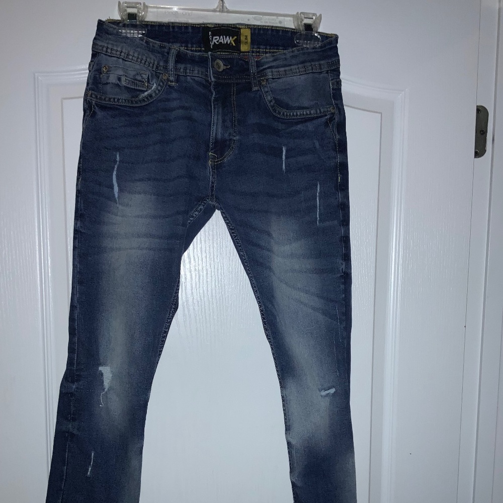 Mens RAWX Slim Distressed Jeans
